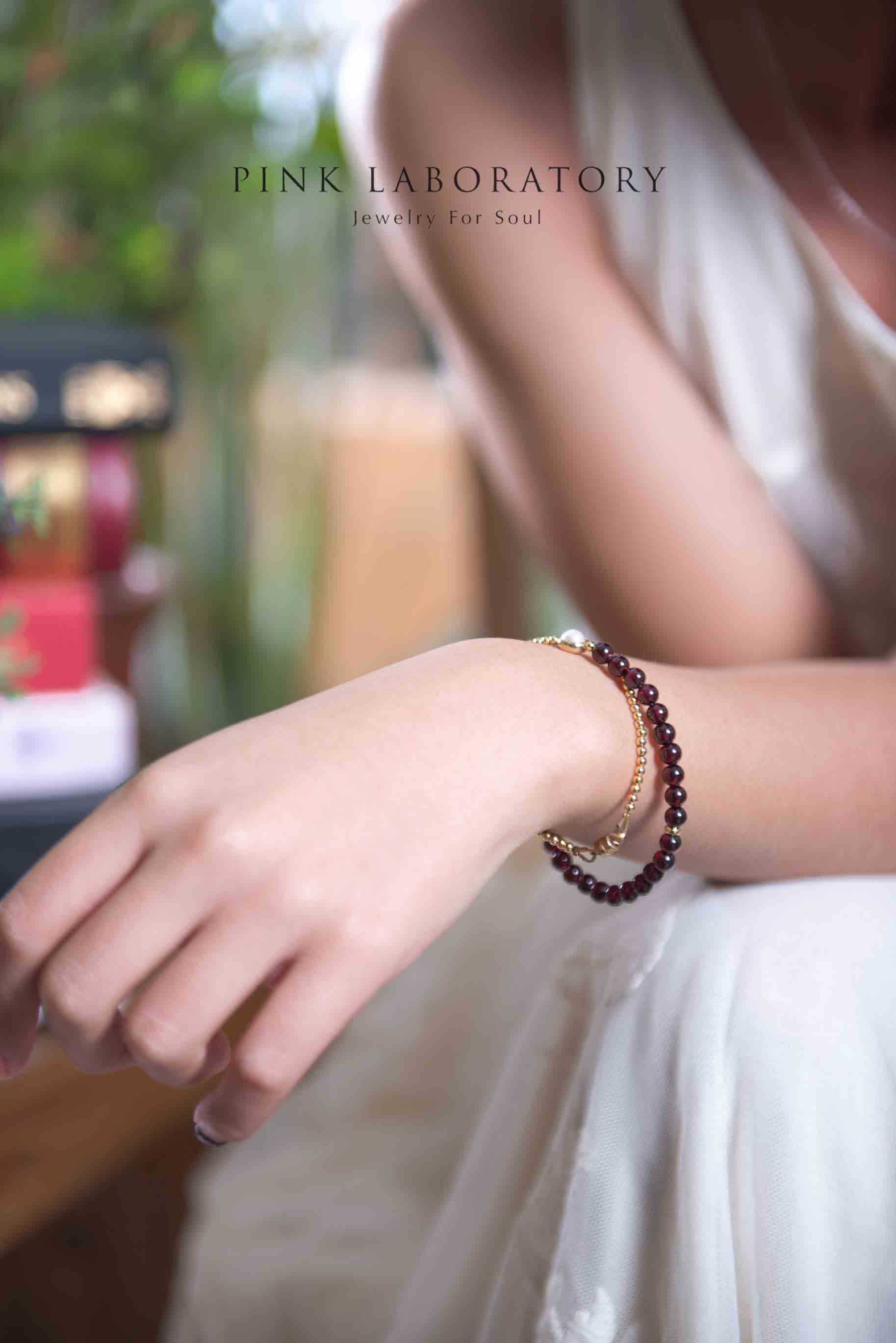 石榴石手鍊 | 珍珠 | 14kgf |