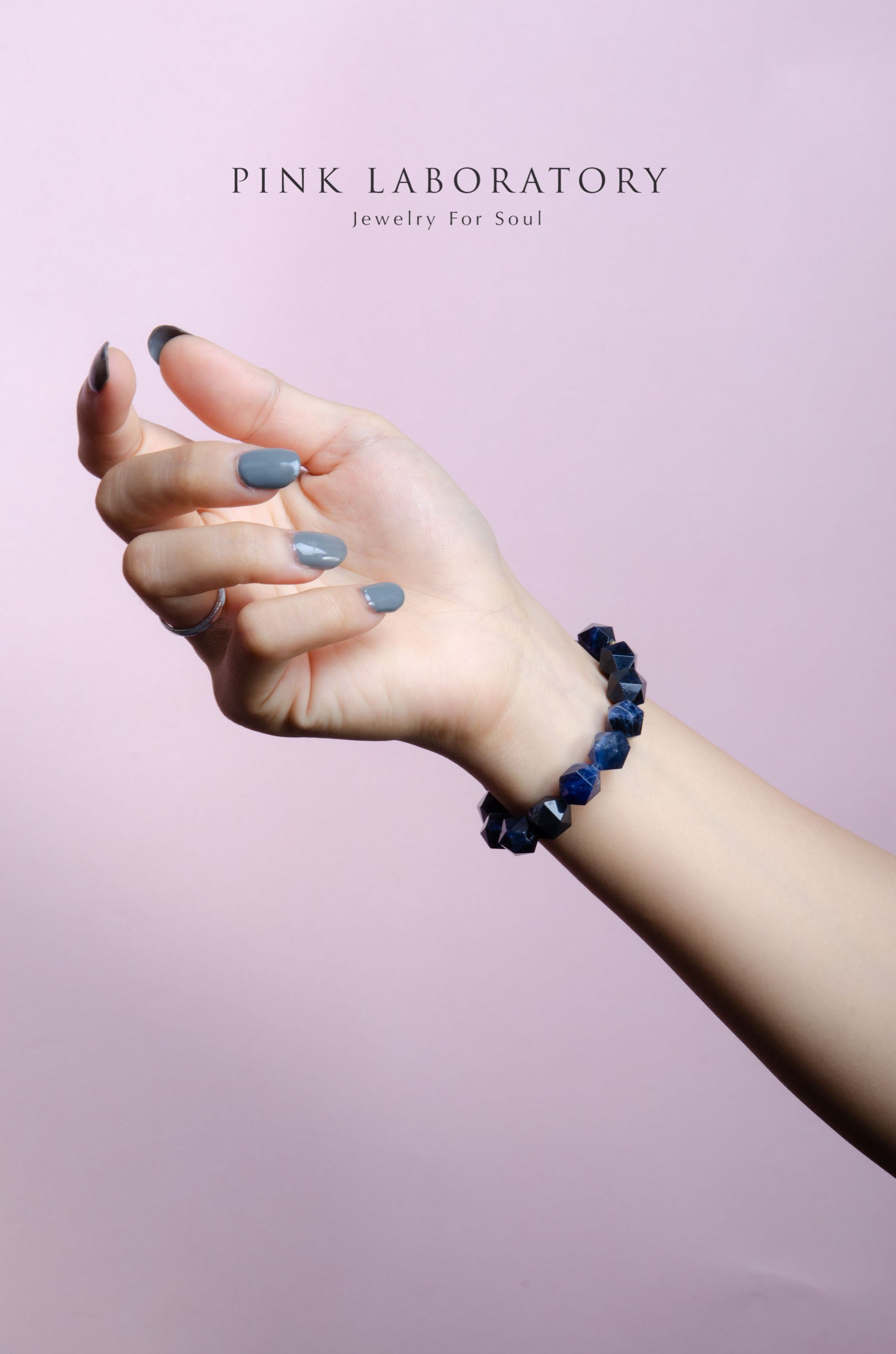 多邊形藍紋石月光石手鍊