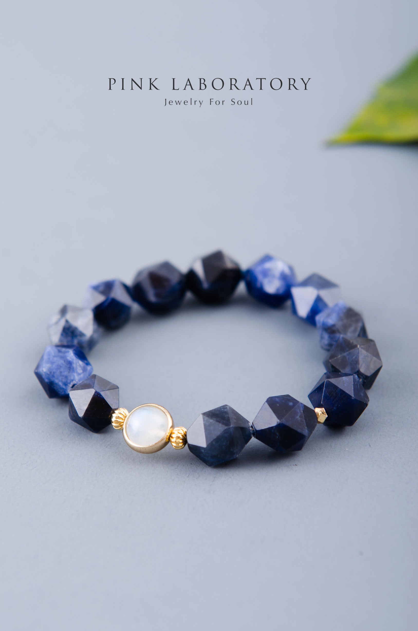 多邊形藍紋石月光石手鍊