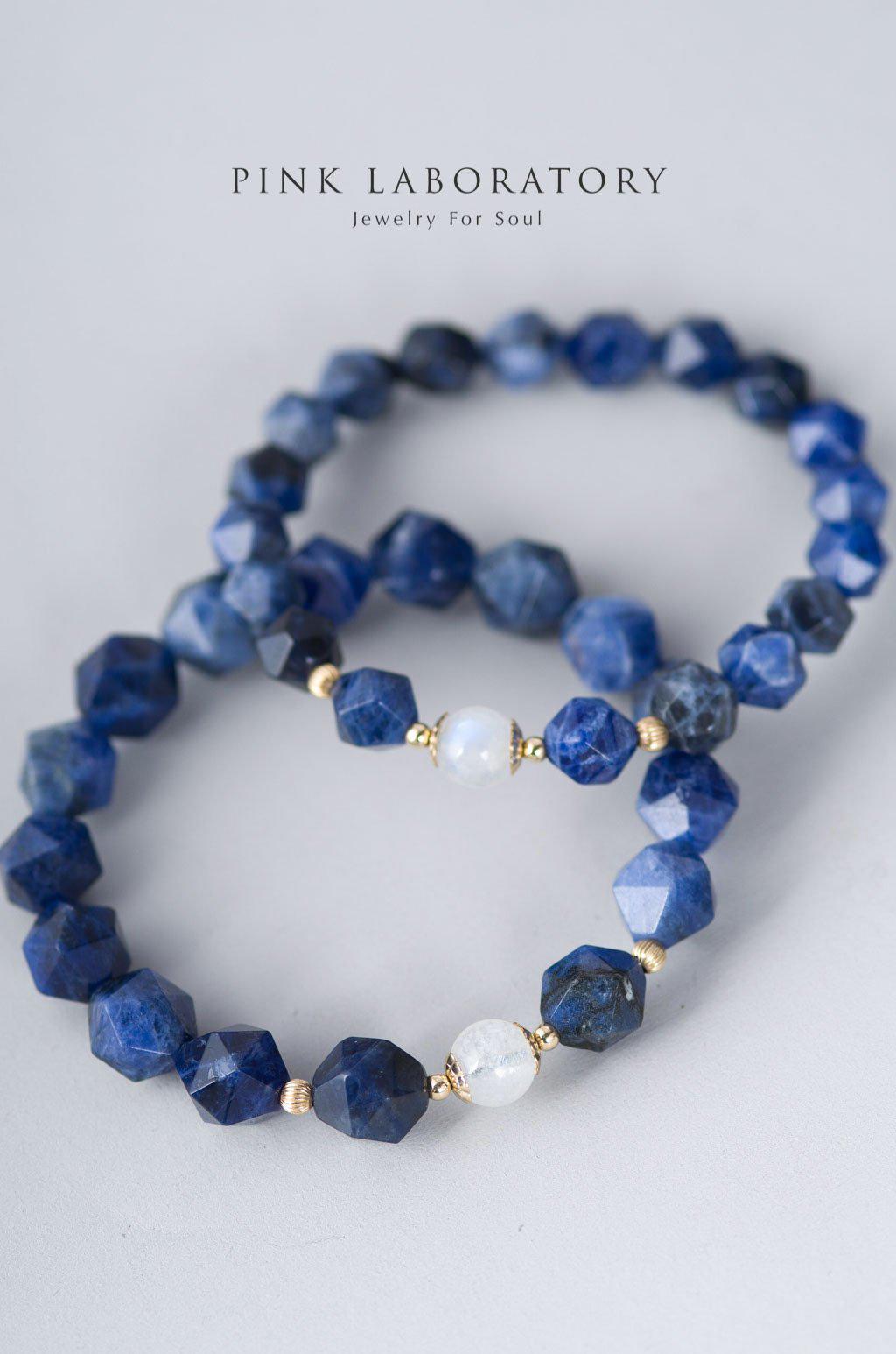 蘇打石月光石 幾何系列手鏈 - Pink Laboratory