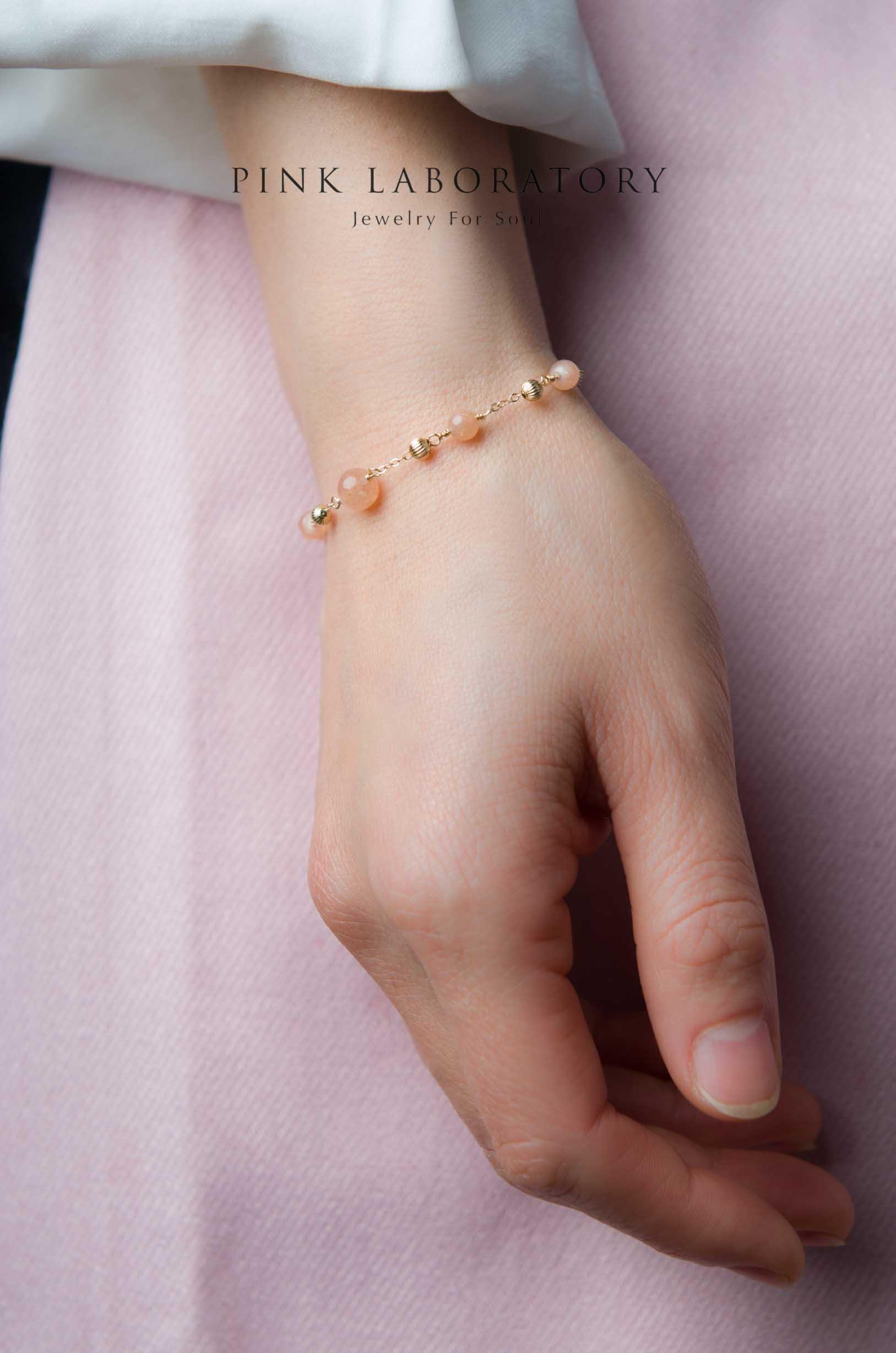 太陽石手鍊 | 14K包金手鏈 - Pink Laboratory