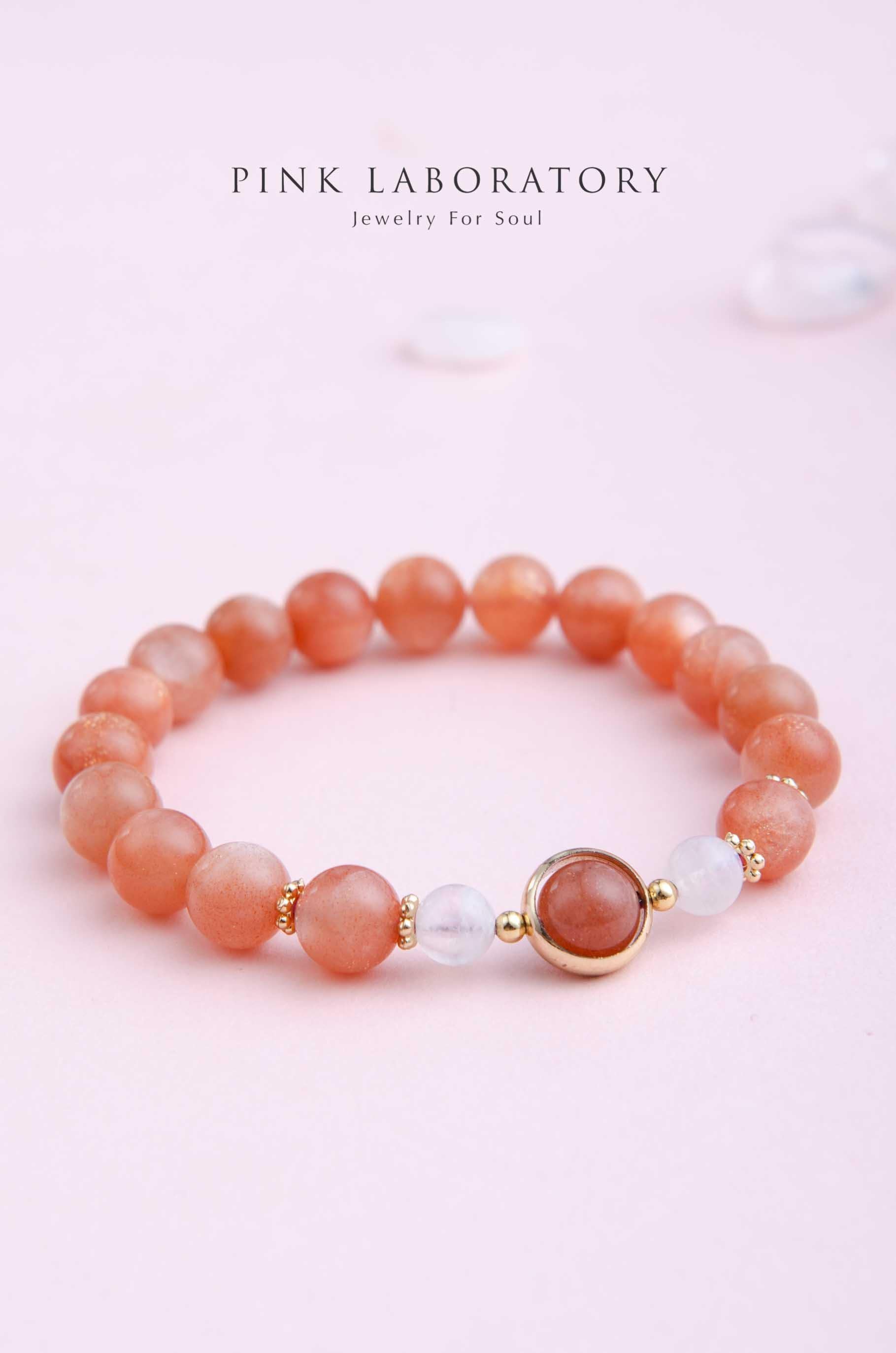 向日葵  |  太陽石月光石手鍊 - Pink Laboratory