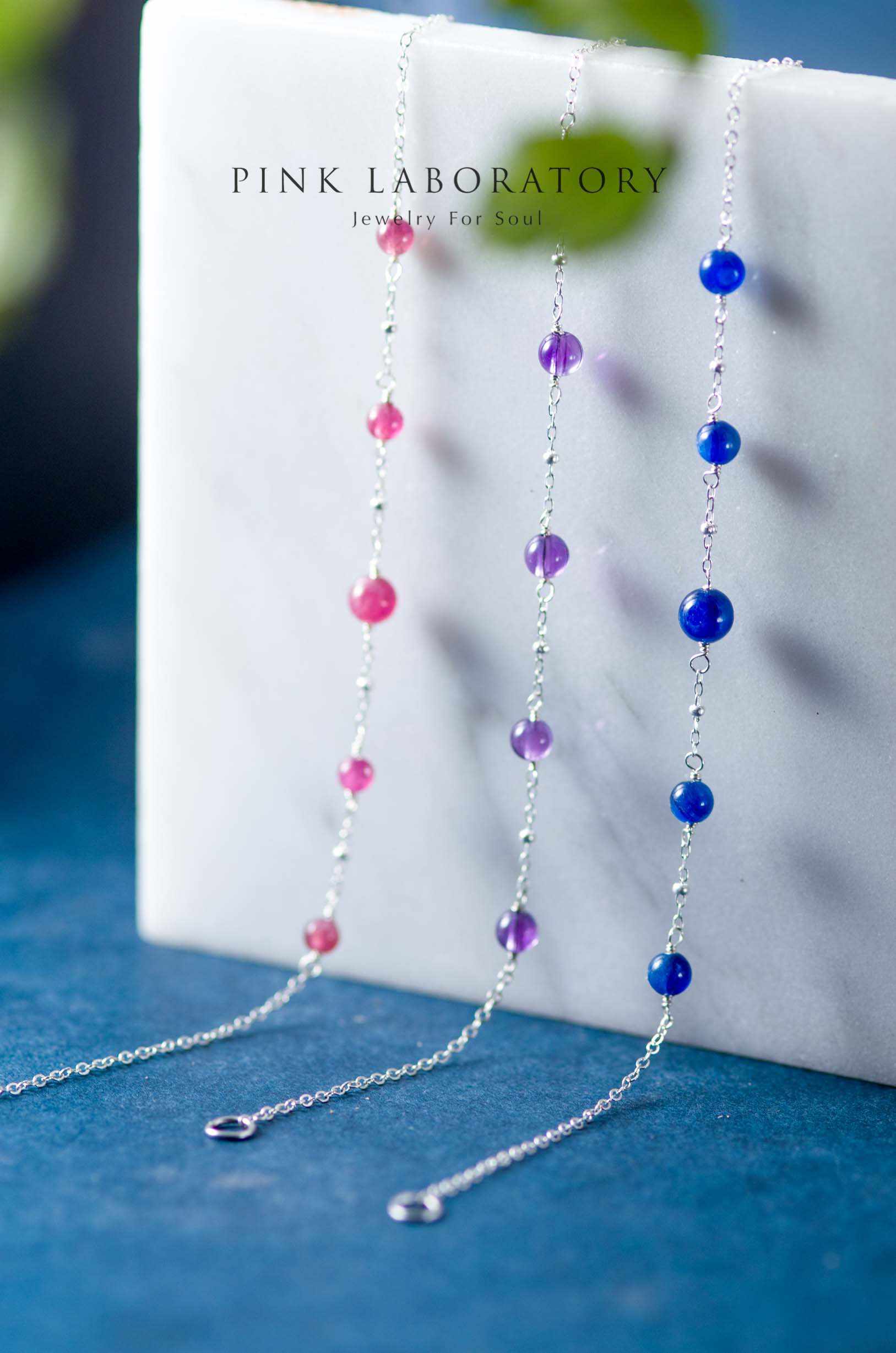 粉紅碧璽手鍊 | 14K包金手鏈 - Pink Laboratory