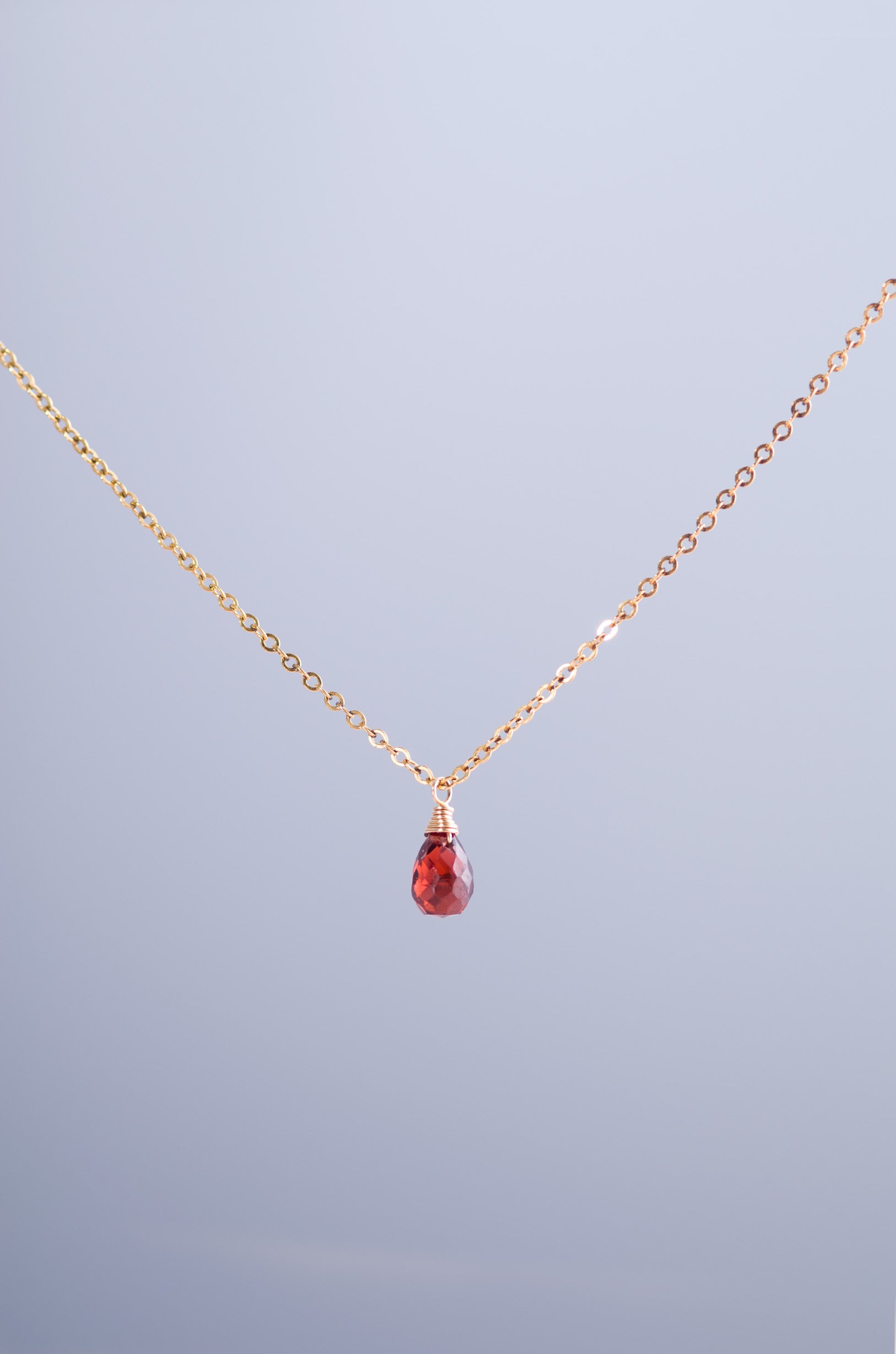 石榴石14K包金項鍊