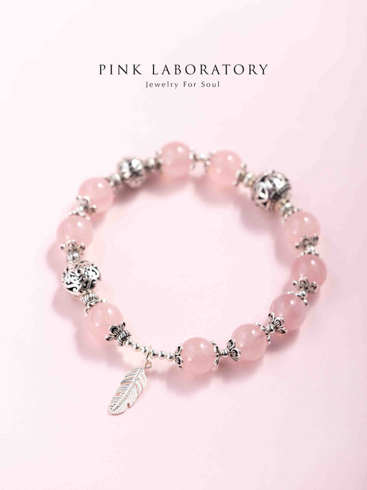 粉水晶925純銀手鍊