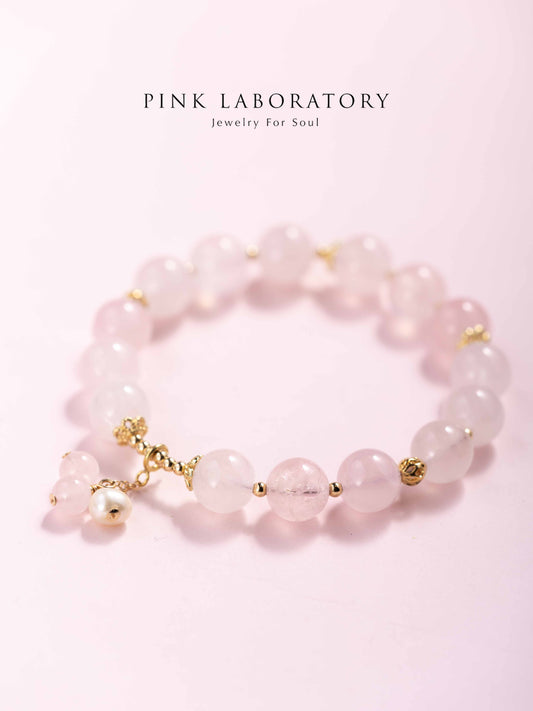 粉水晶14k包金手鍊