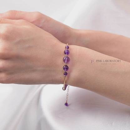 紫水晶14k包金手鍊