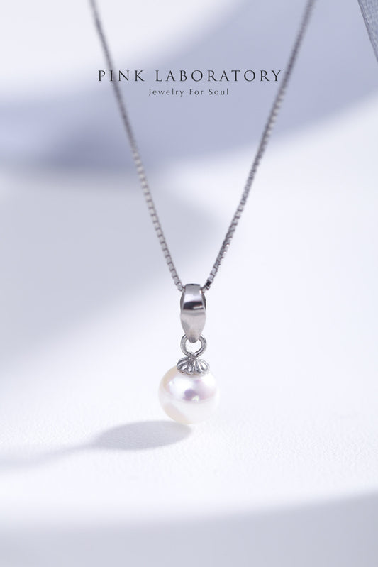 天然淡水珍珠925純銀配件項鍊