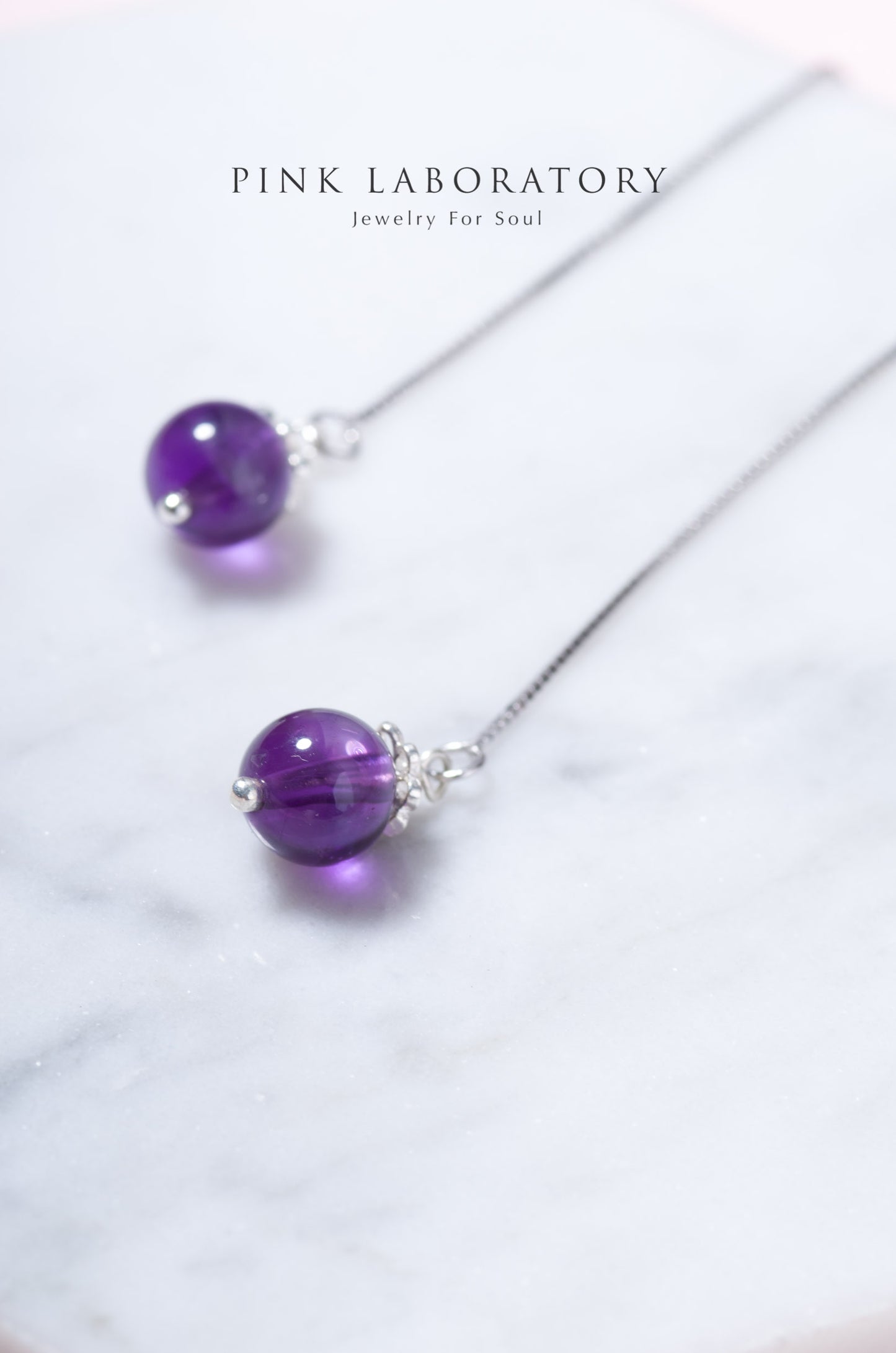 紫水晶925純銀耳環 | 耳線