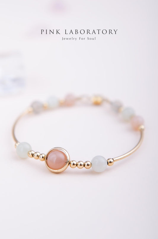 橙月光石14KGF手鍊 - Pink Laboratory