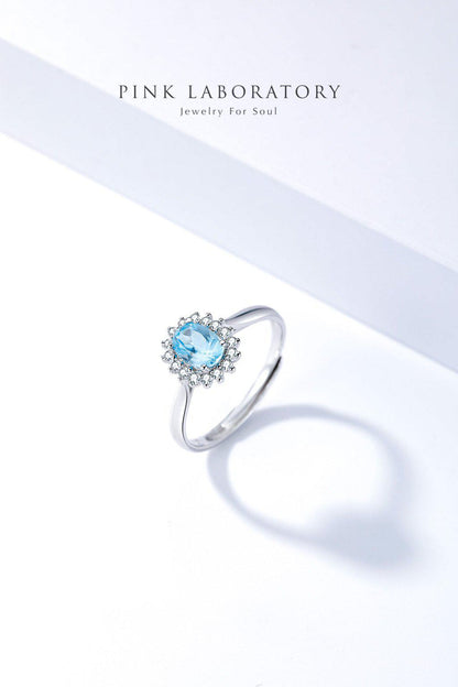 Blue Topaz Ring 天空藍托帕石戒指 - Pink Laboratory